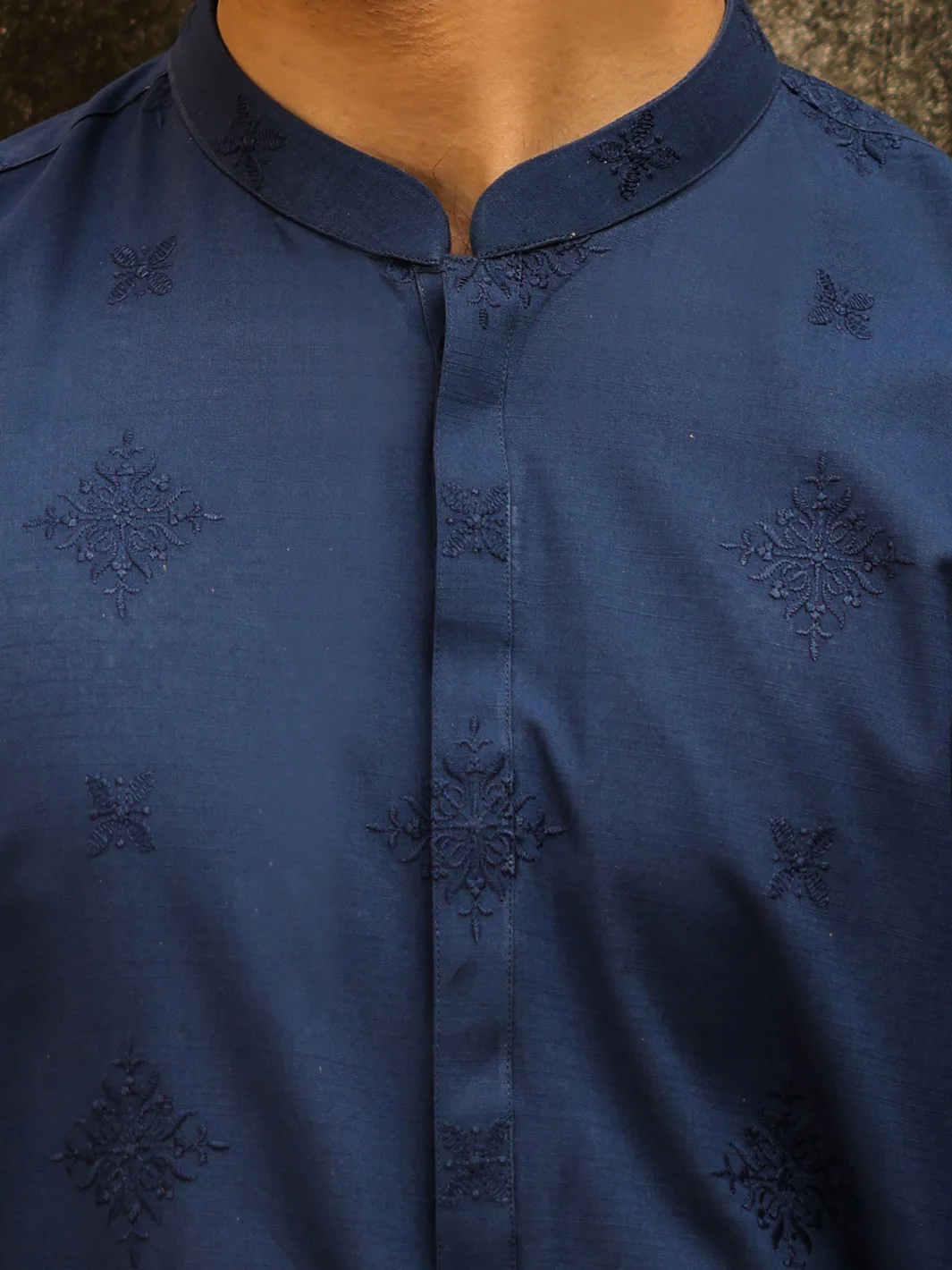 BLUE COTTON KURTA | AL-K-1334A/AM-15132-1C - Image 4