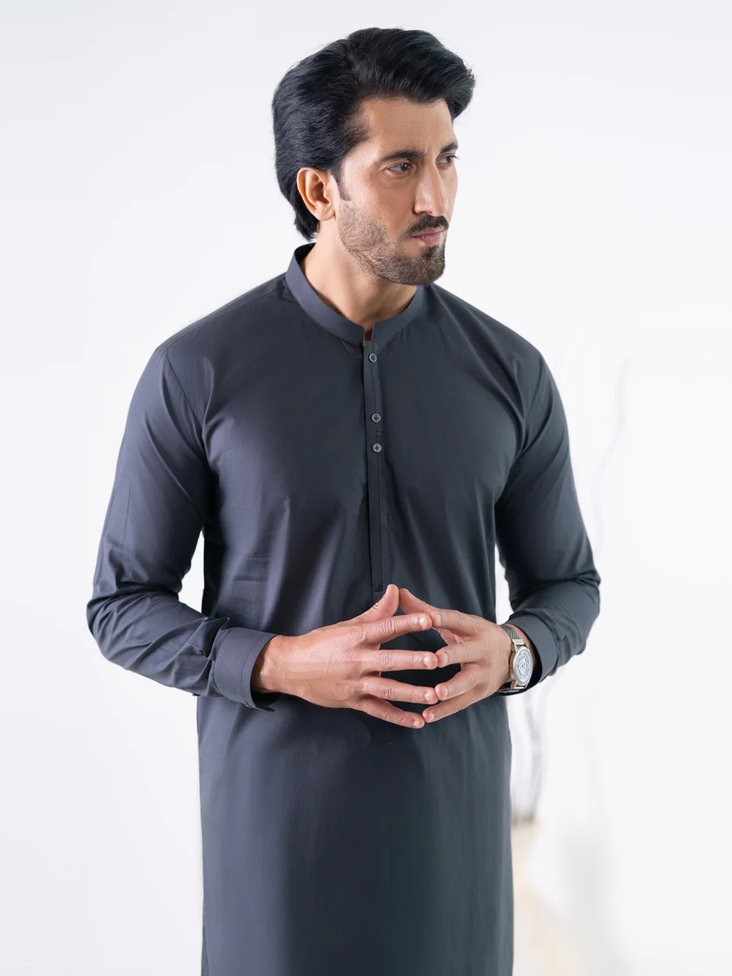 GREY COTTON KAMEEZ SHALWAR | AL-KS-3220/AM-6332B - Image 2