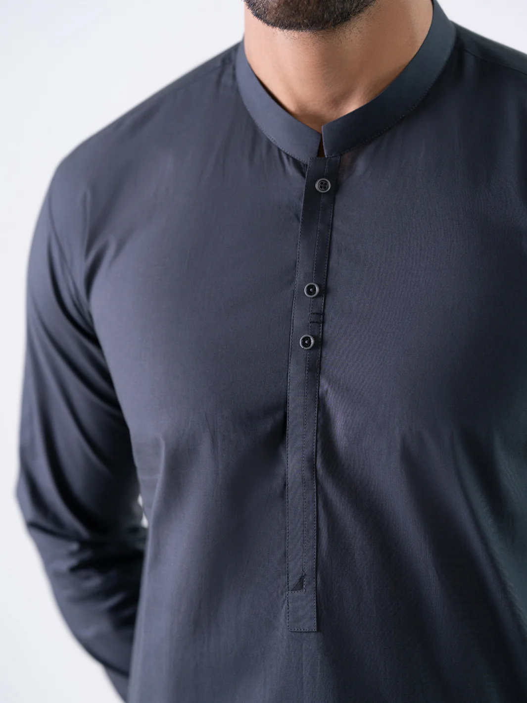 GREY COTTON KAMEEZ SHALWAR | AL-KS-3220/AM-6332B - Image 4