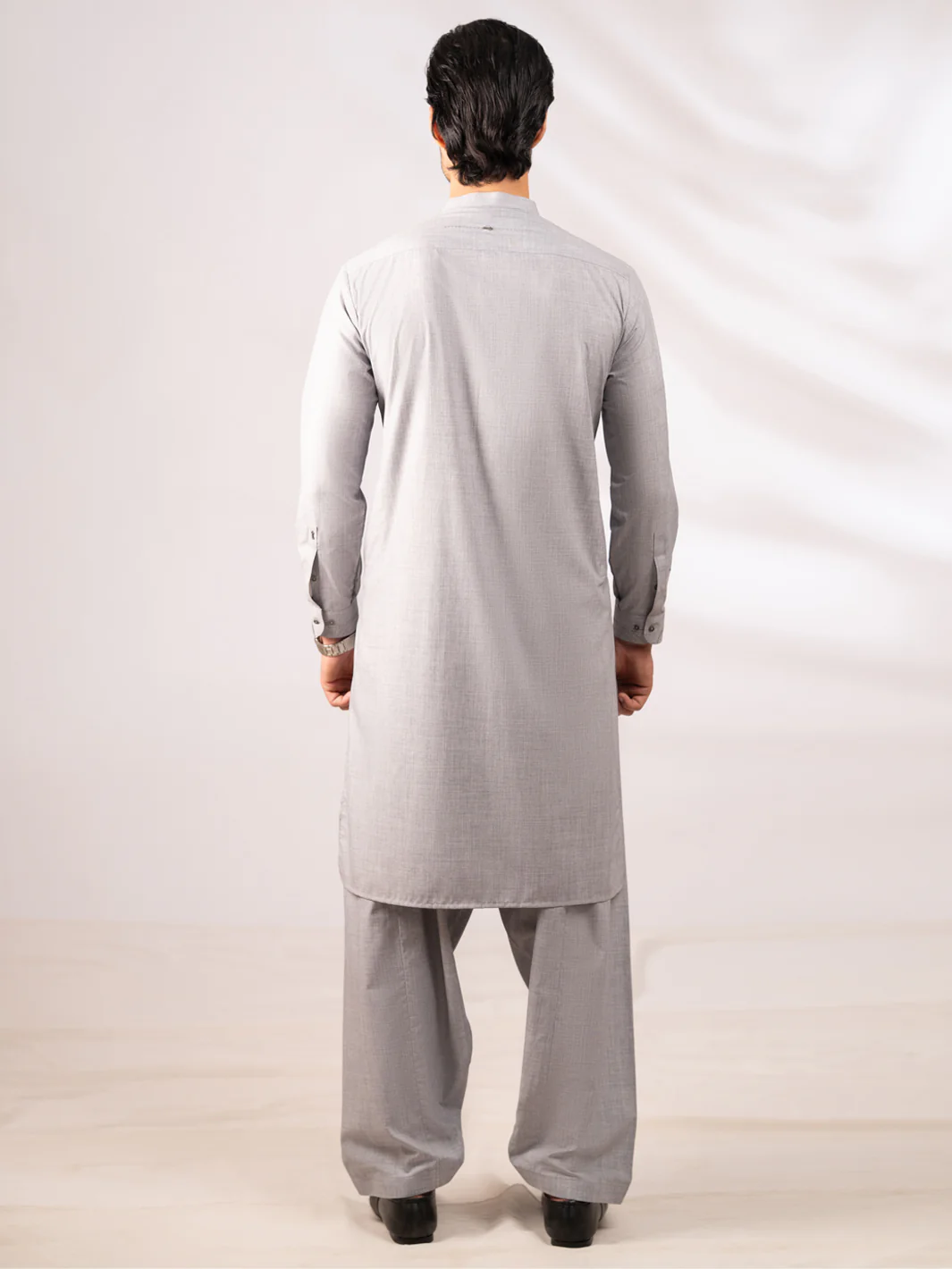GREY BLENDED KAMEEZ SHALWAR | AL-KS-3255/AM-6209-D1 - Image 3