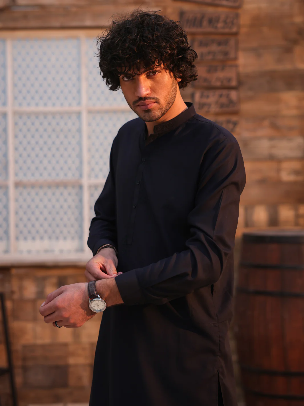 DARK BLUE KAMEEZ SHALWAR | AL-KS-3271/AM-6303B - Image 2