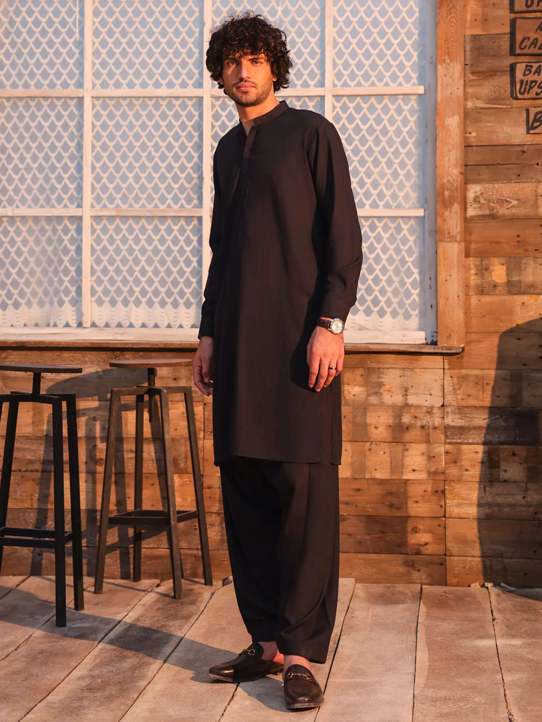 DARK BLUE KAMEEZ SHALWAR | AL-KS-3271/AM-6303B - Image 5