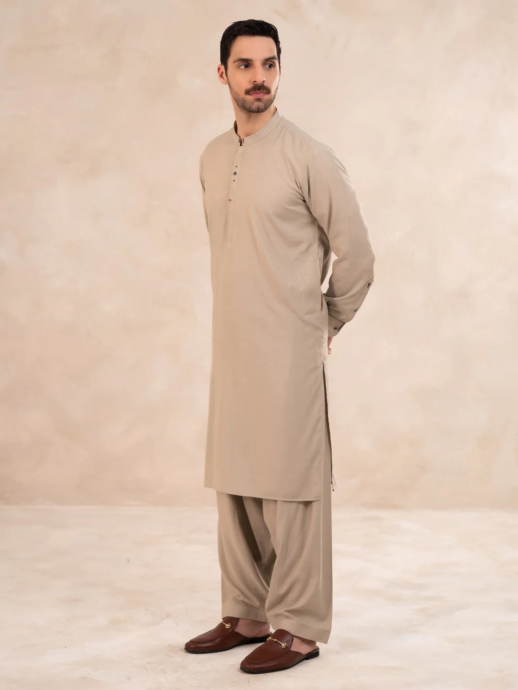 FAWN BLENDED KAMEEZ SHALWAR | AL-KS-3304/AM-6304-A1 - Image 5