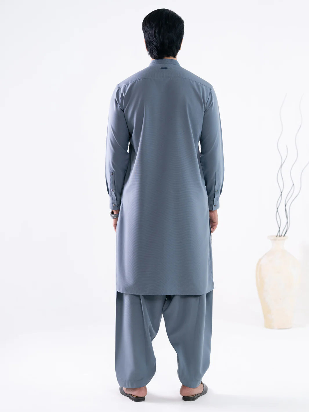 GREY BLENDED KAMEEZ SHALWAR | AL-KS-3347/AM-15088B - Image 3