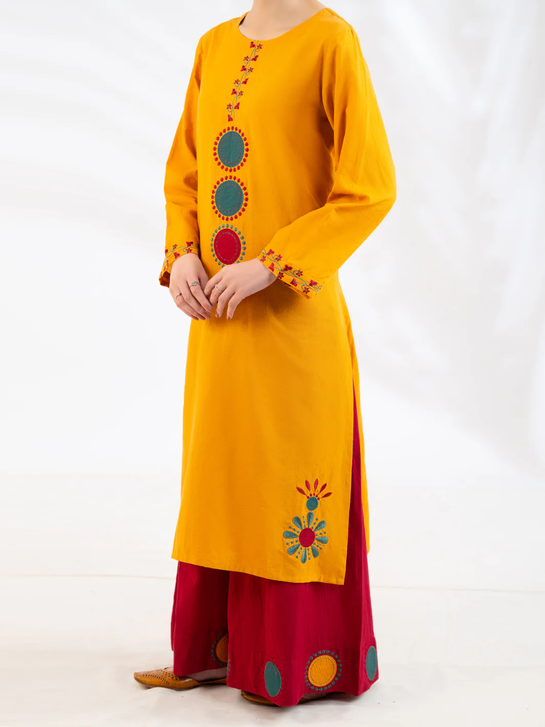 RUST LAWN KURTI | AL-LK-1167/FB-1167A - Image 4