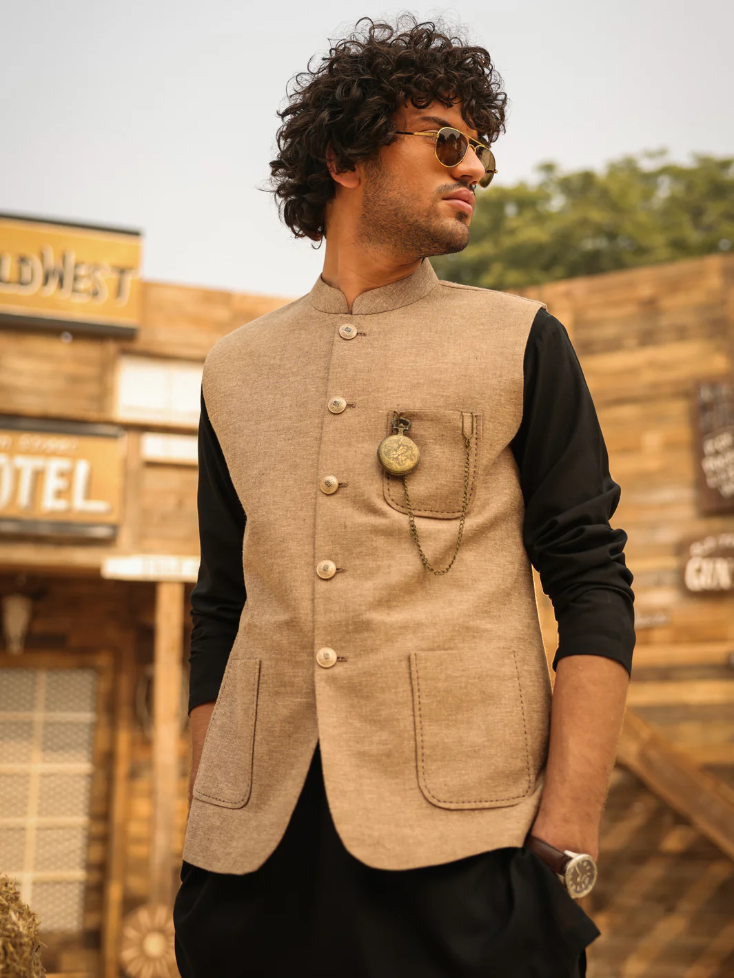 FAWN BLENDED WAISTCOAT | AL-WC-631/AM-15113B - Image 2