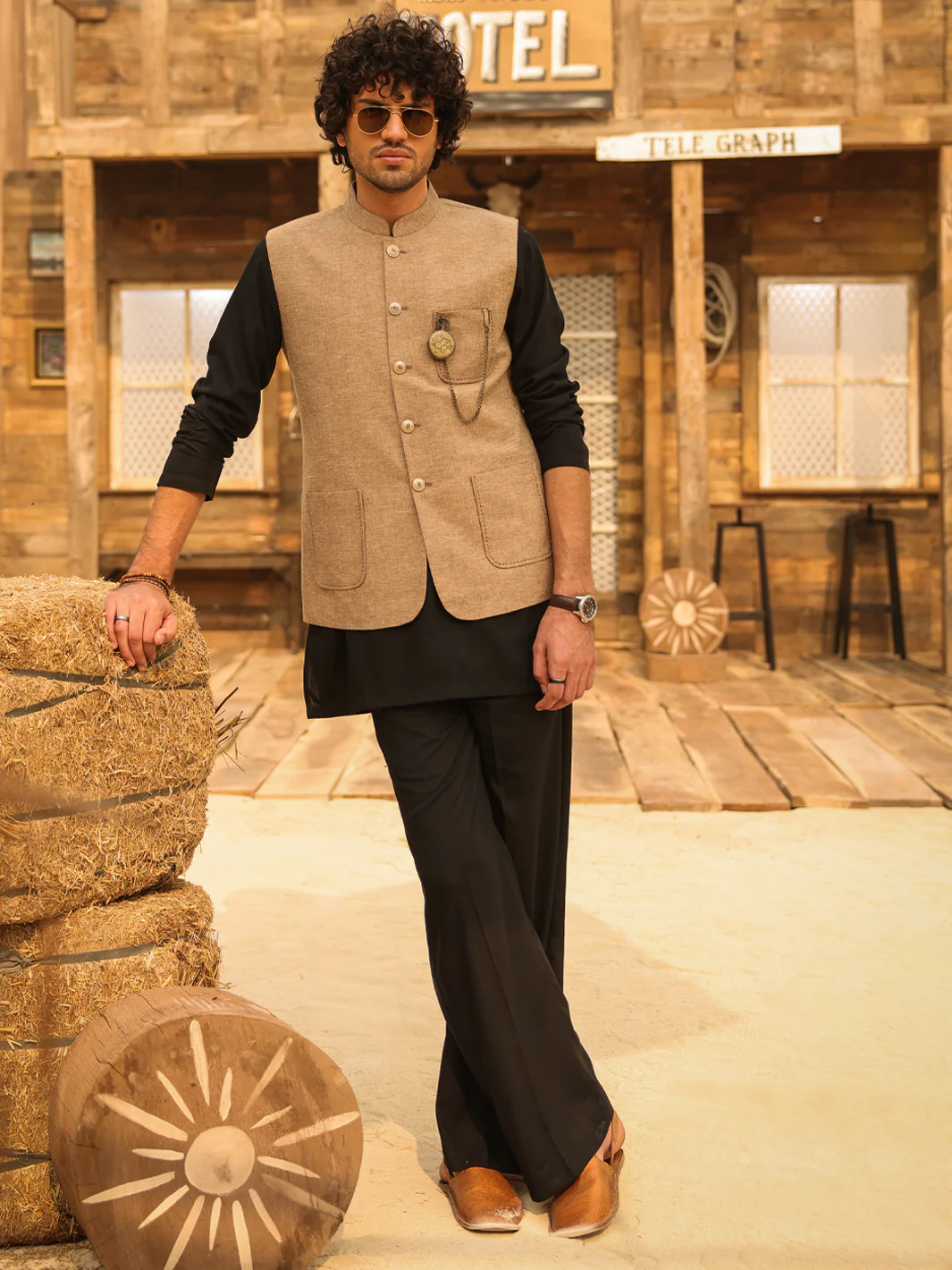 FAWN BLENDED WAISTCOAT | AL-WC-631/AM-15113B - Image 3