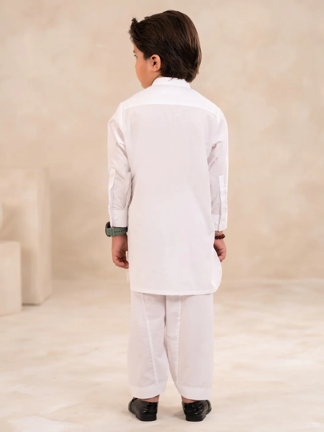 WHITE COTTON KAMEEZ SHALWAR | ALBY-BQ-KS-002/AM-6219A - Image 3