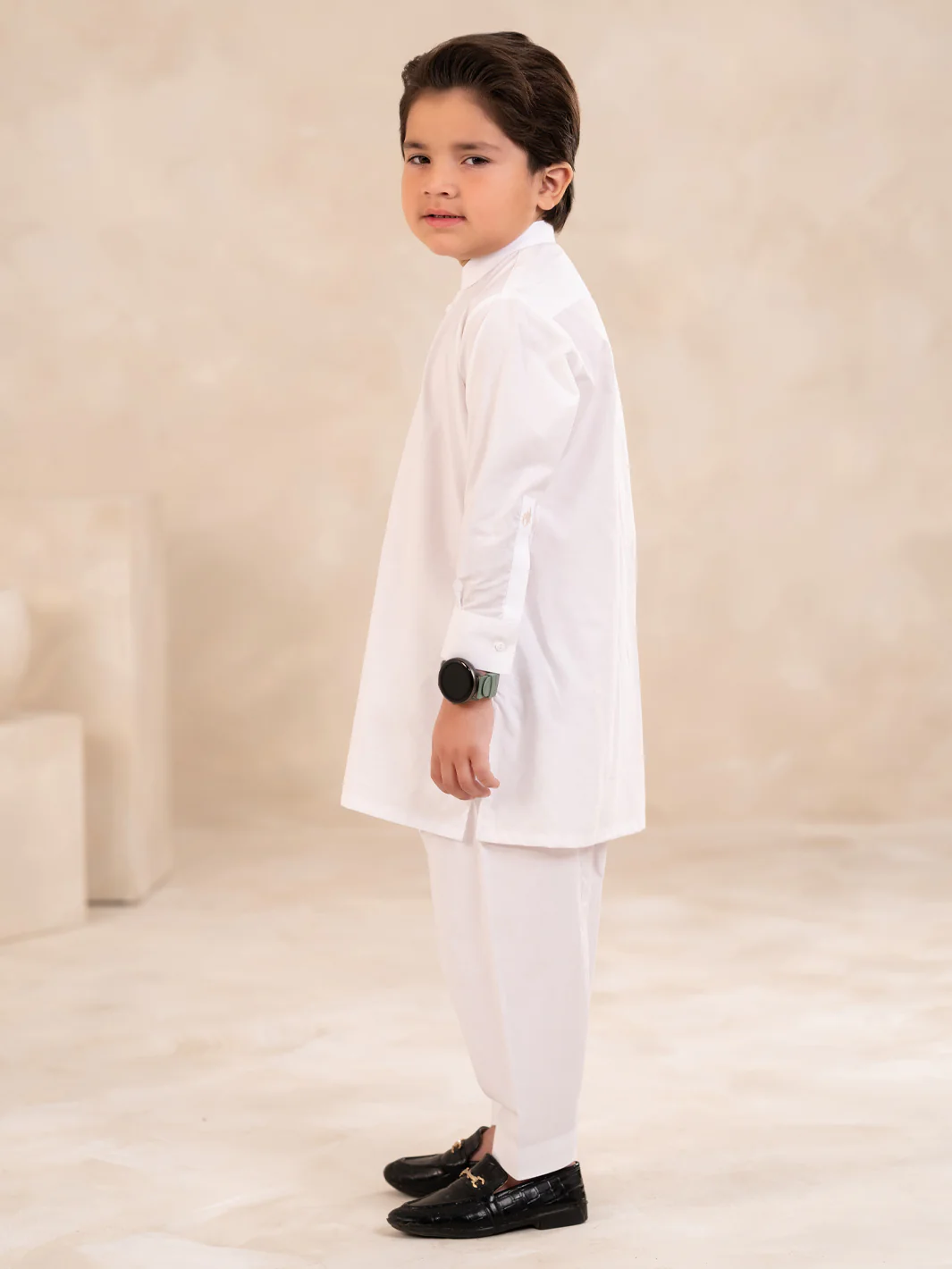 WHITE COTTON KAMEEZ SHALWAR | ALBY-BQ-KS-002/AM-6219A - Image 5