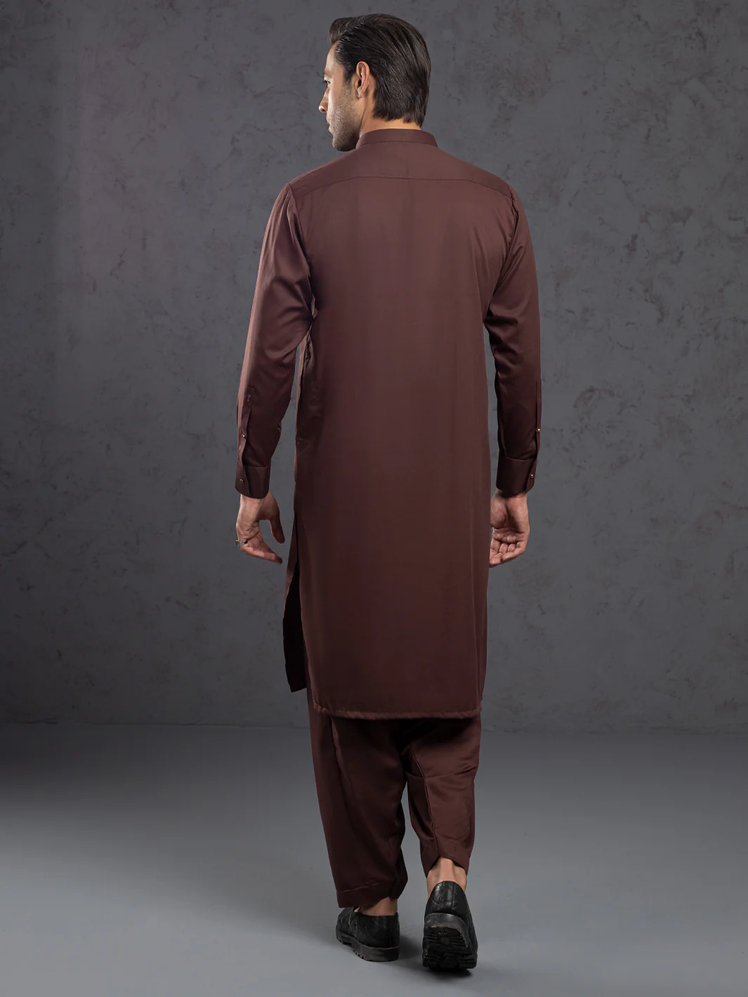 MAROON BLENDED KAMEEZ SHALWAR | ALET-KS-3016/AM-6353F - Image 3