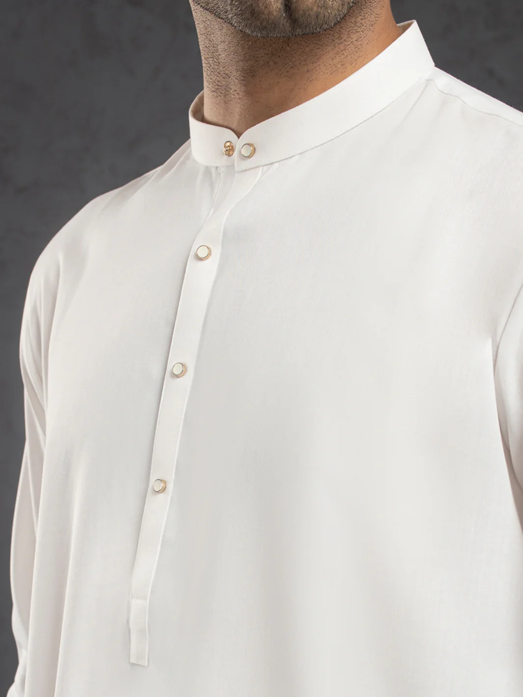 WHITE BLENDED KURTA TROUSERS | ALET-KT-3001/AM-6353A - Image 4