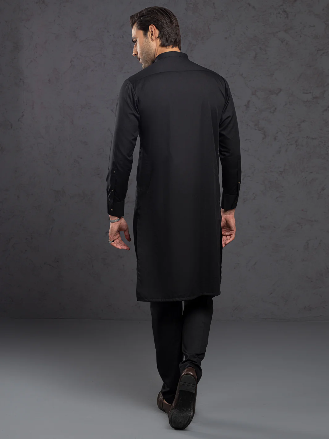 BLACK BLENDED KURTA TROUSERS | ALET-KT-3004/AM-6353D - Image 4