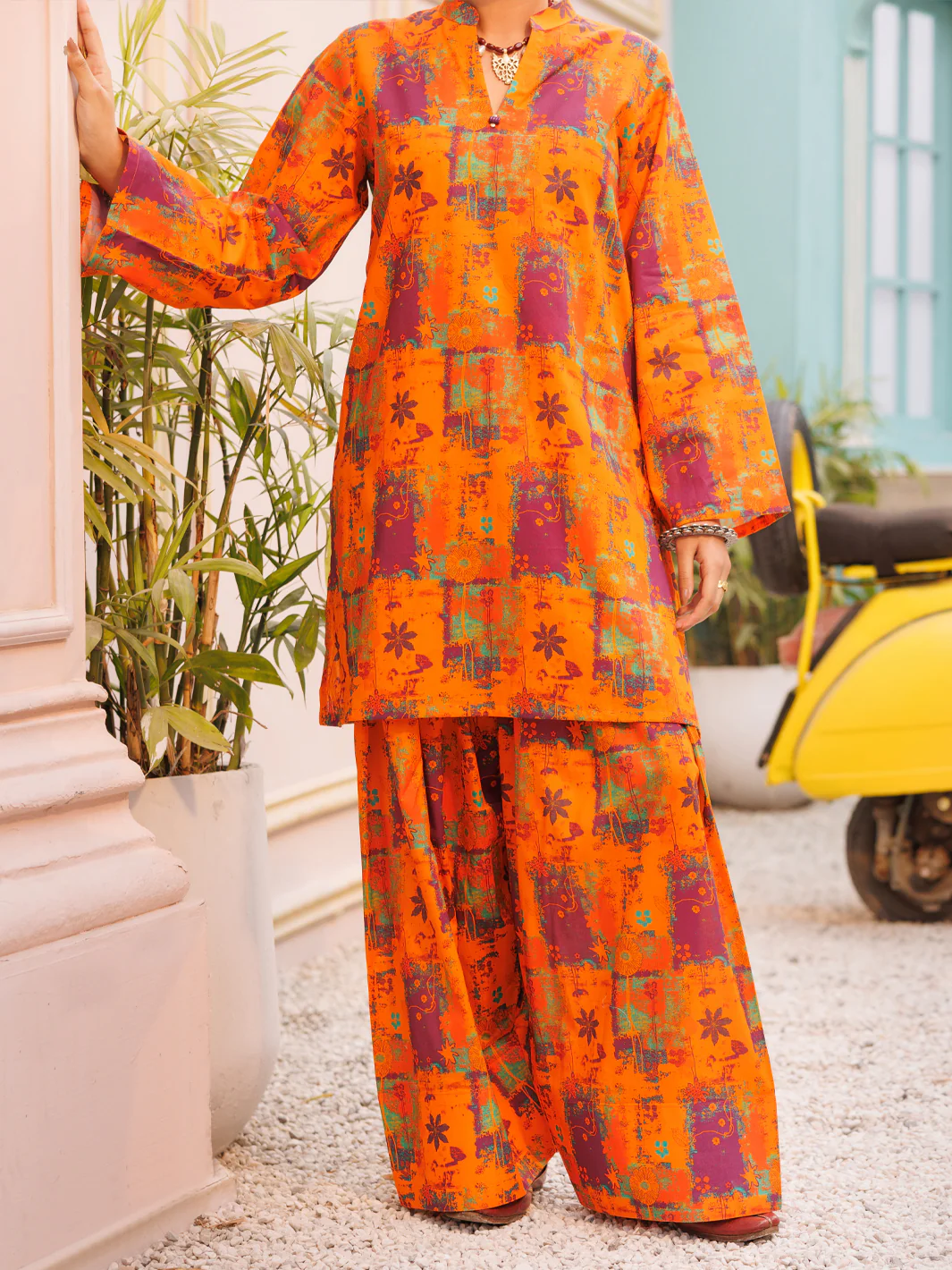 RUST LAWN 2PC STITCHED | ALP-2PS-SLKS-2514/FB-2514A