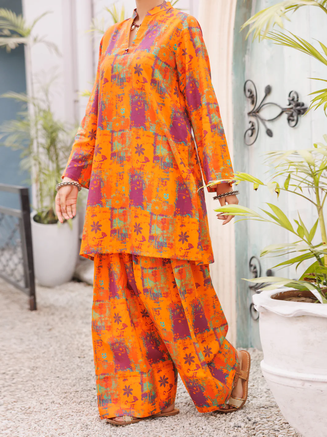 RUST LAWN 2PC STITCHED | ALP-2PS-SLKS-2514/FB-2514A - Image 3