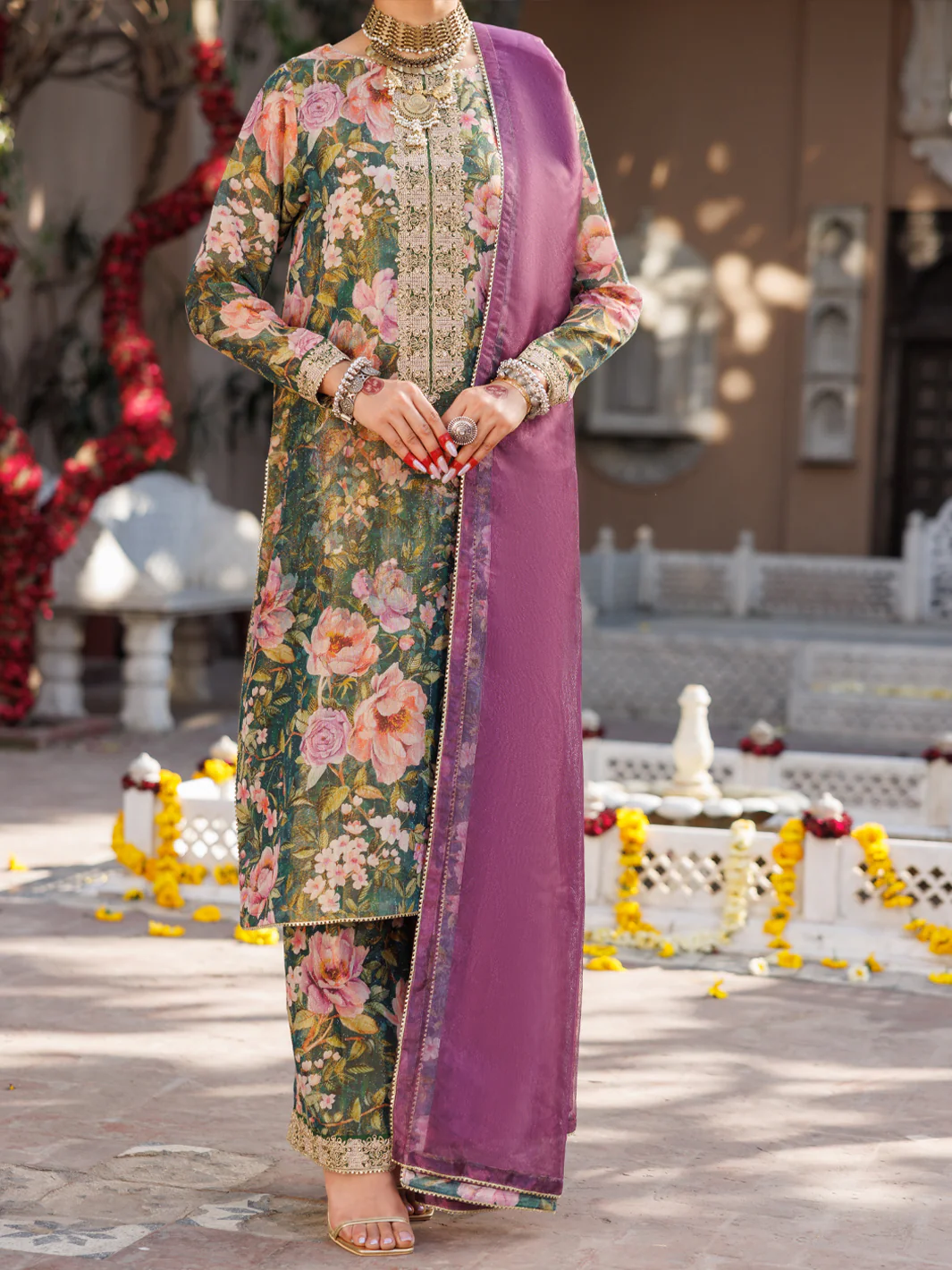 MEHNDI GREEN 3PC STITCHED | ALP-3PS-2173/S FB-2173A - Image 4