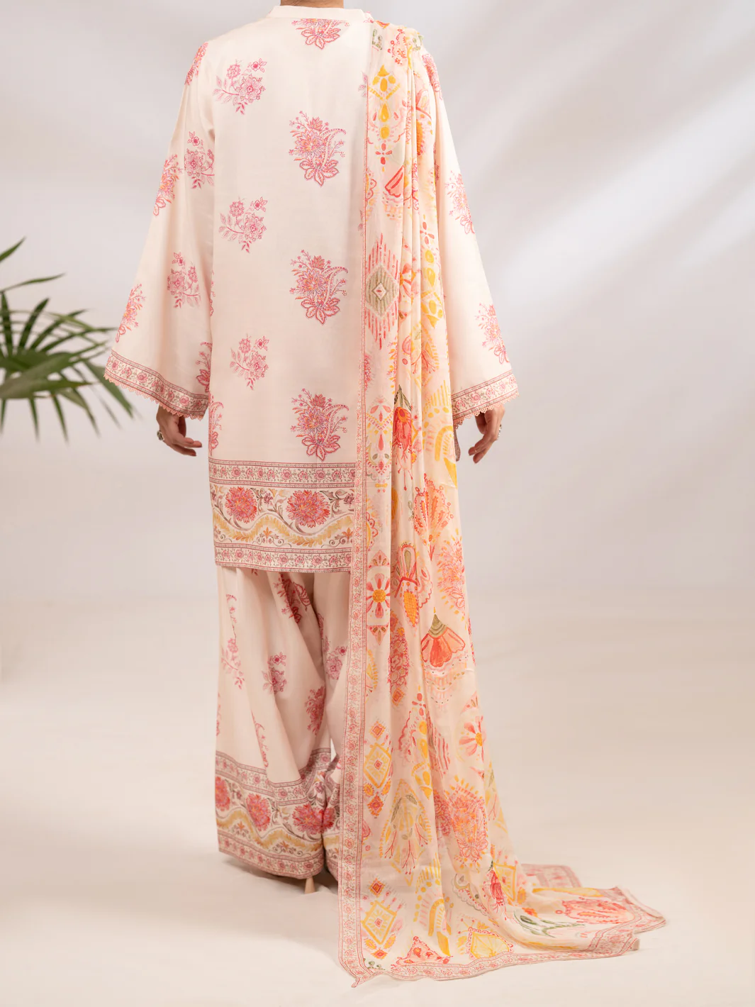 PEACH LAWN 3PC STITCHED | ALP-3PS-2302/S FB-2302A - Image 3