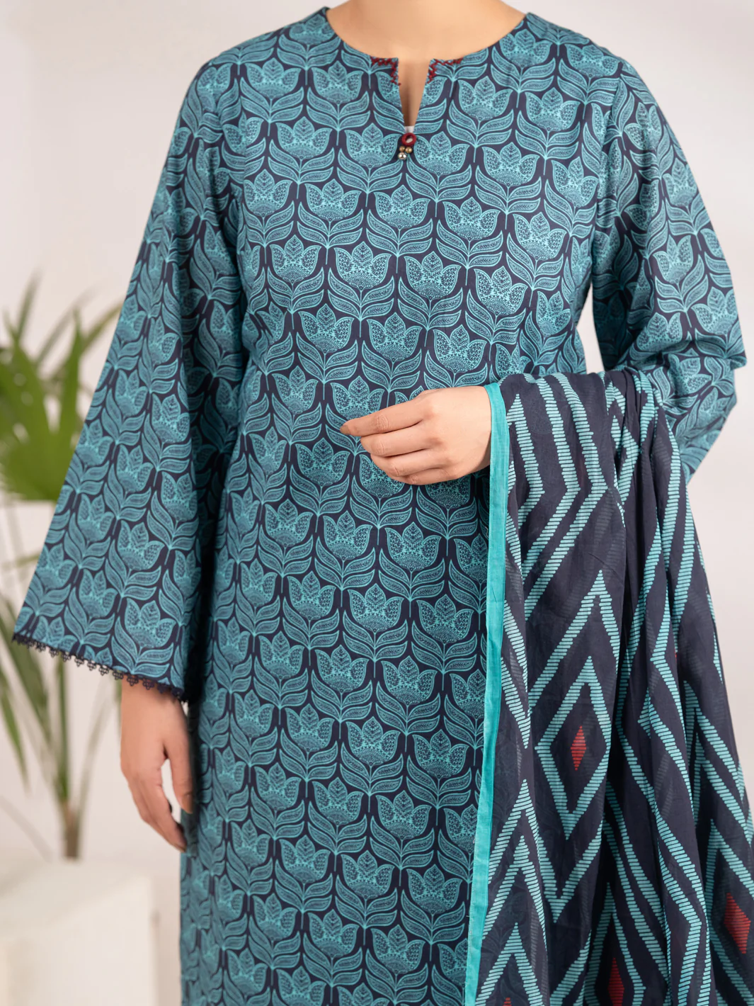 BLUE LAWN 3PC STITCHED | ALP-3PS-2318/S FB-2318A - Image 2