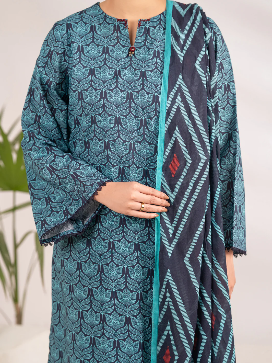 BLUE LAWN 3PC STITCHED | ALP-3PS-2318/S FB-2318A - Image 4