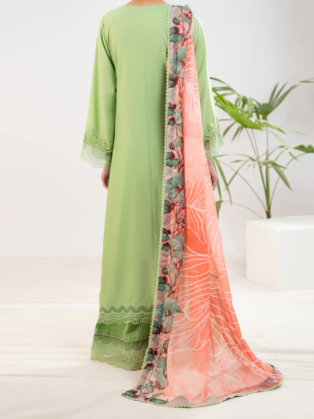 LIGHT GREEN SILK LAWN 3PC STITCHED | ALP-3PS-2341/S FB-2341A - Image 3
