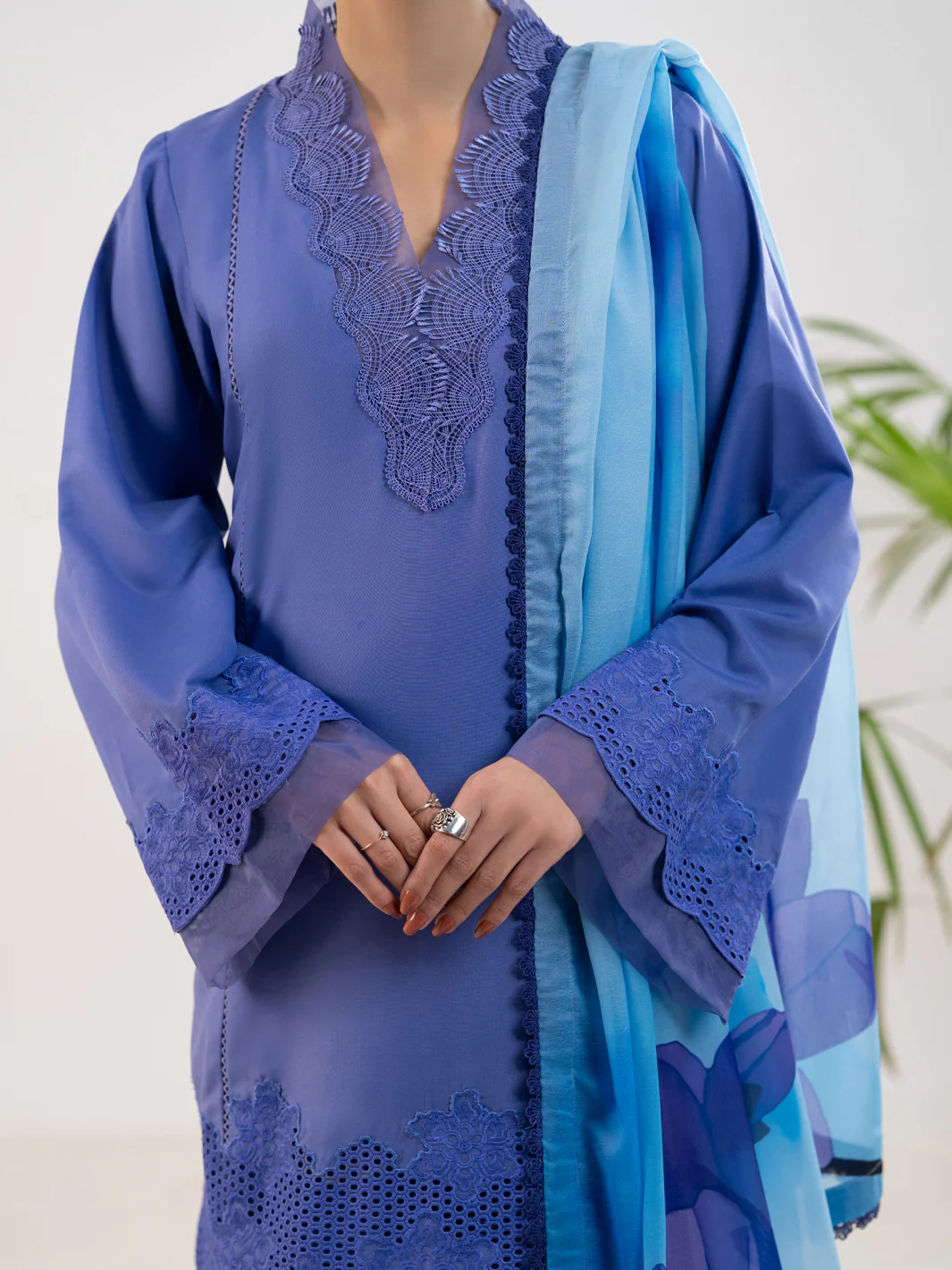 PURPLE SILK LAWN 3PC STITCHED | ALP-3PS-2342/S FB-2342A - Image 2
