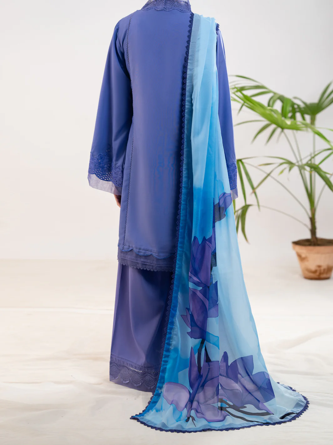 PURPLE SILK LAWN 3PC STITCHED | ALP-3PS-2342/S FB-2342A - Image 3