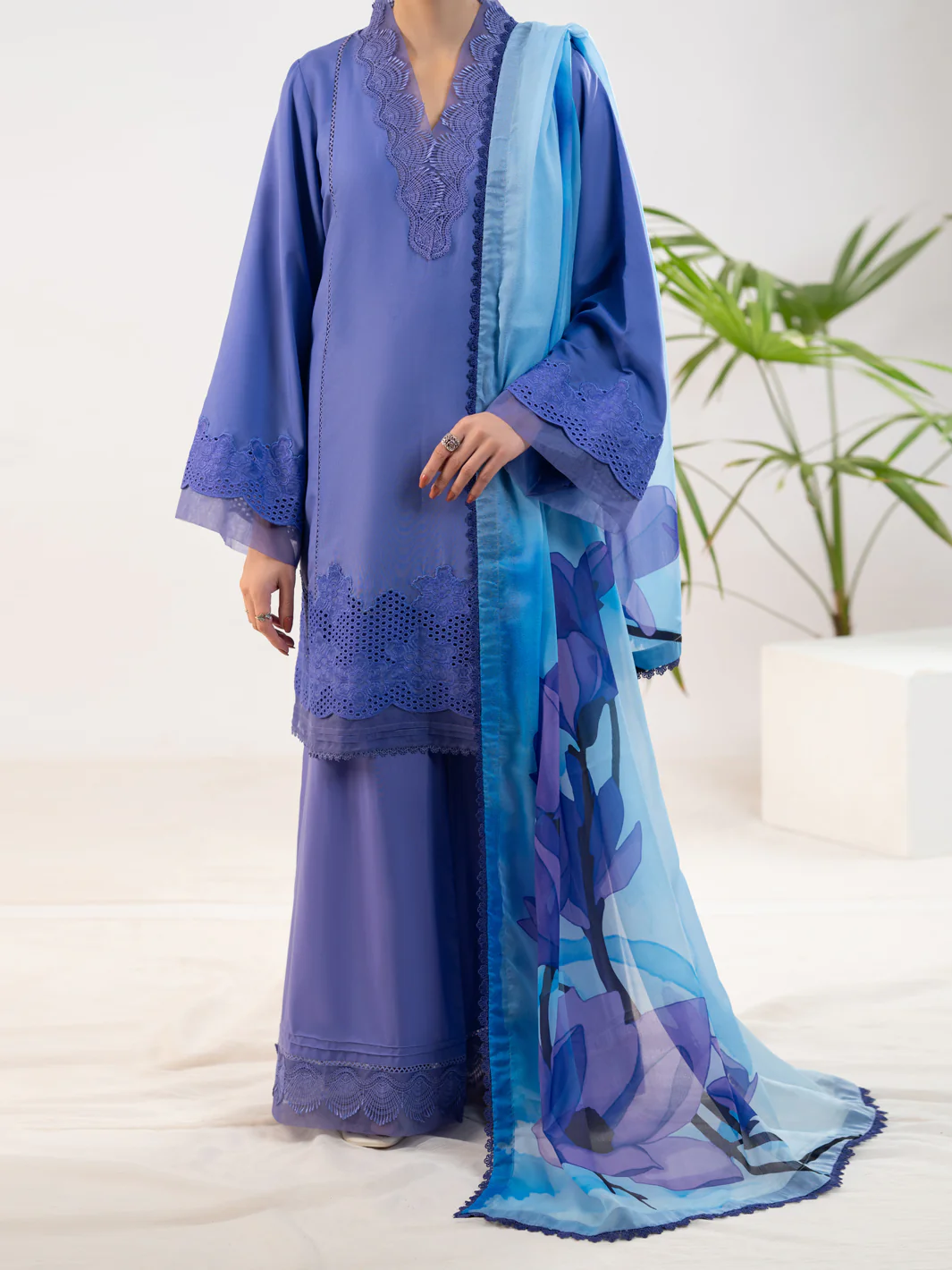 PURPLE SILK LAWN 3PC STITCHED | ALP-3PS-2342/S FB-2342A - Image 5