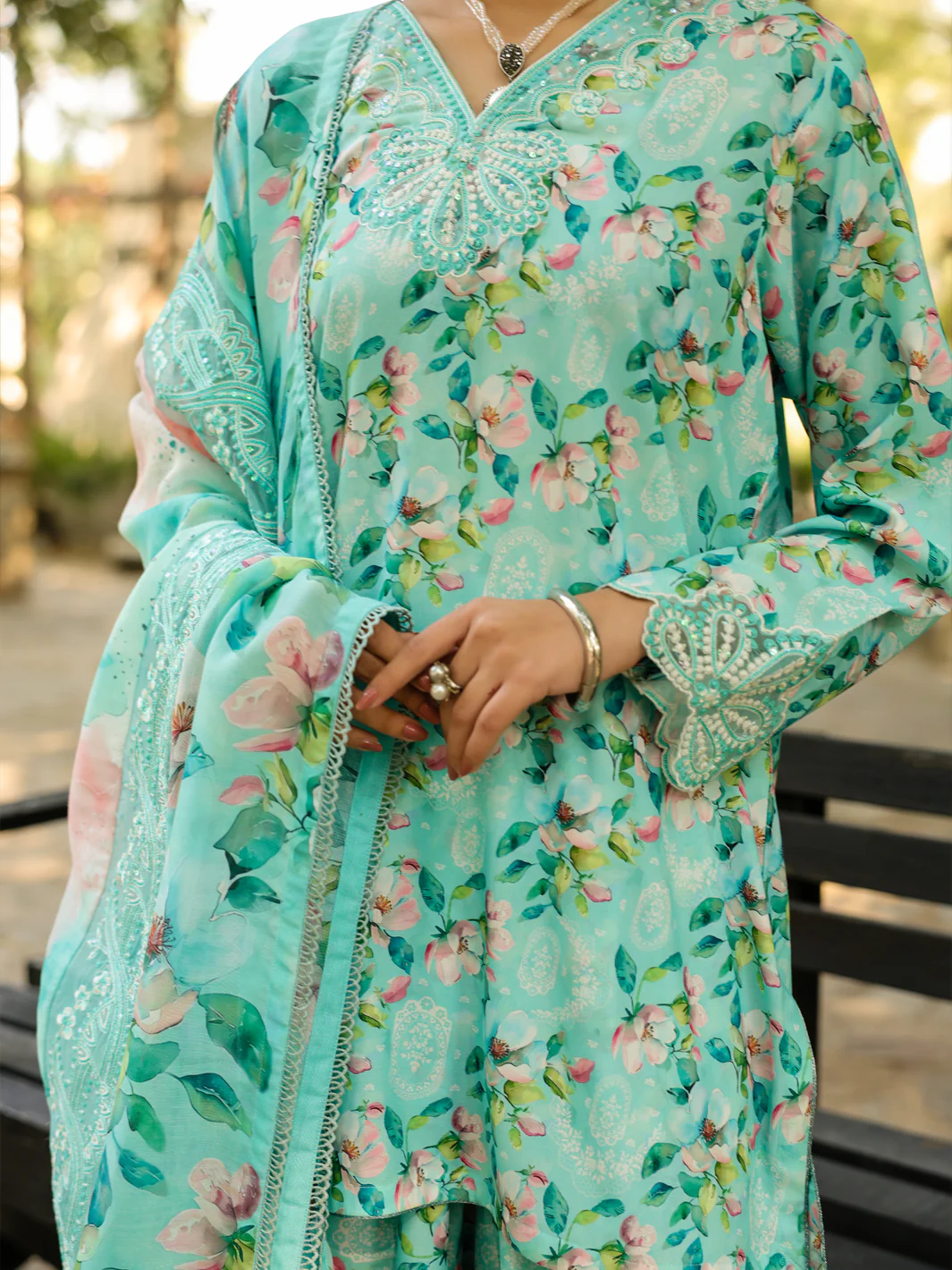 LIGHT GREEN POLY LAWN 3PC STITCHED | ALP-3PS-2359/S FB-2359A - Image 5