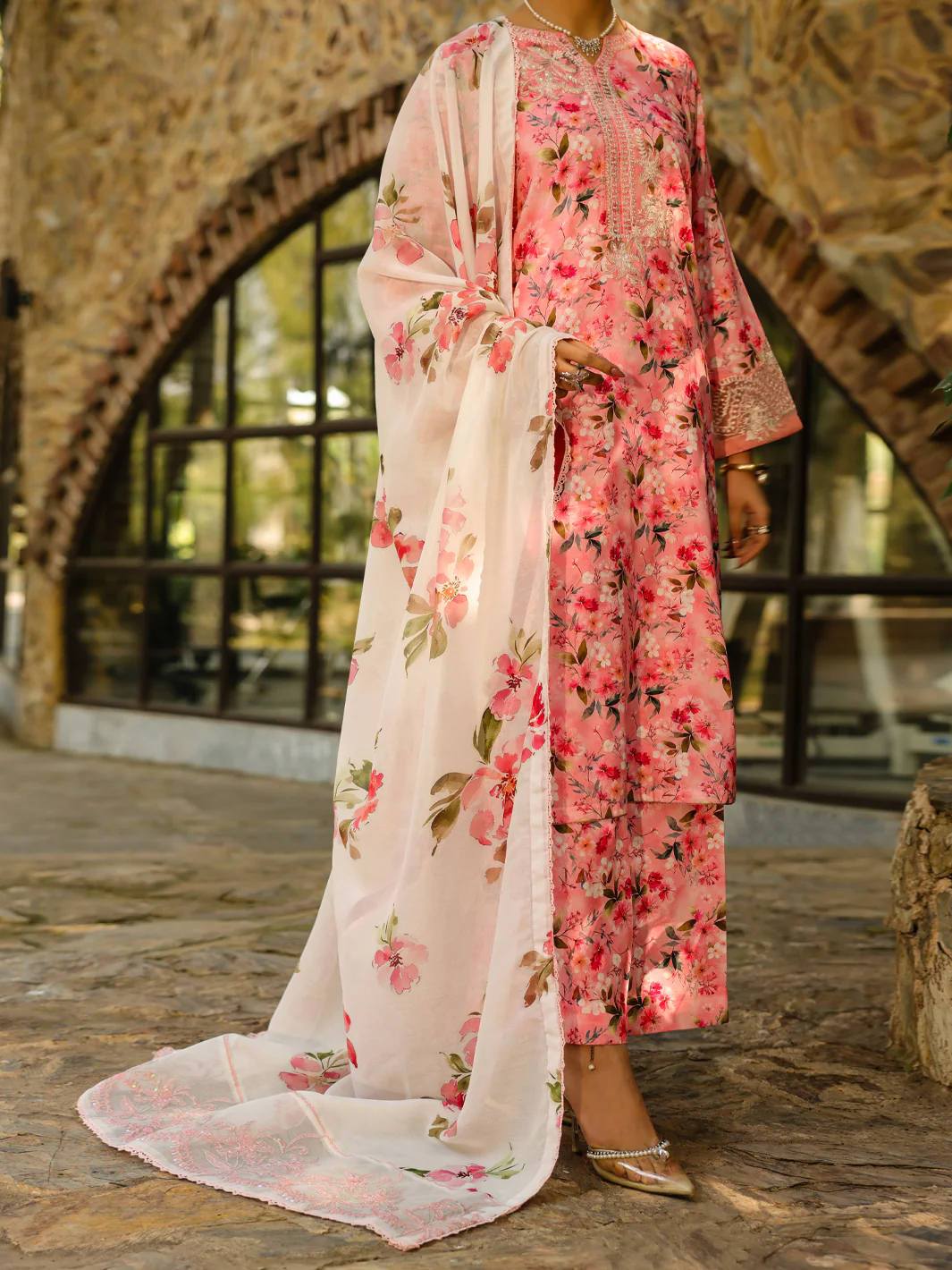 PINK LAWN 3PC STITCHED | ALP-3PS-2360/S FB-2360A - Image 3