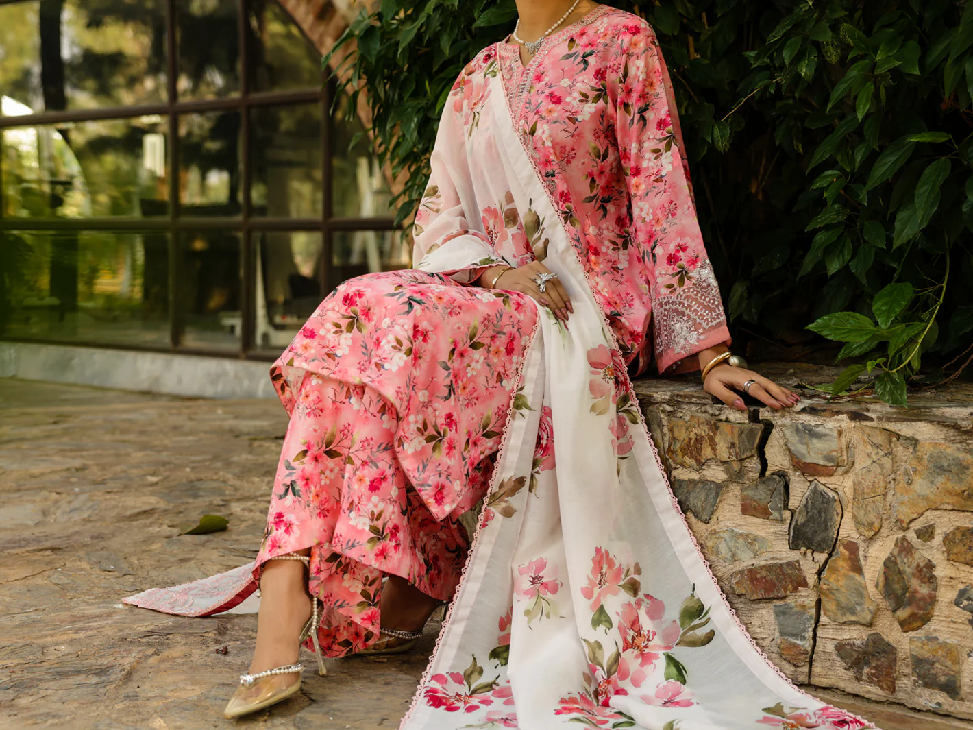 PINK LAWN 3PC STITCHED | ALP-3PS-2360/S FB-2360A - Image 4