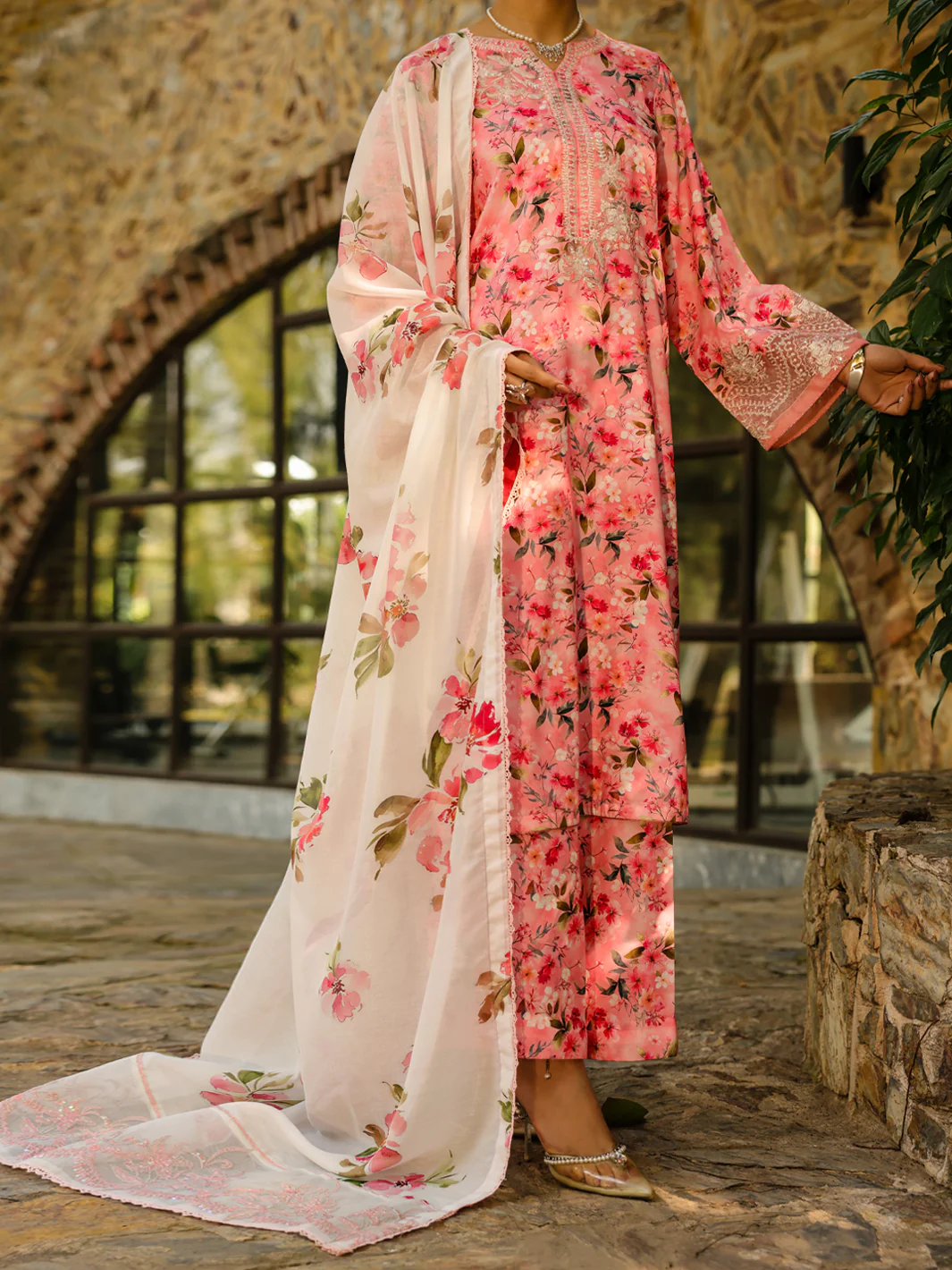 PINK LAWN 3PC STITCHED | ALP-3PS-2360/S FB-2360A - Image 5