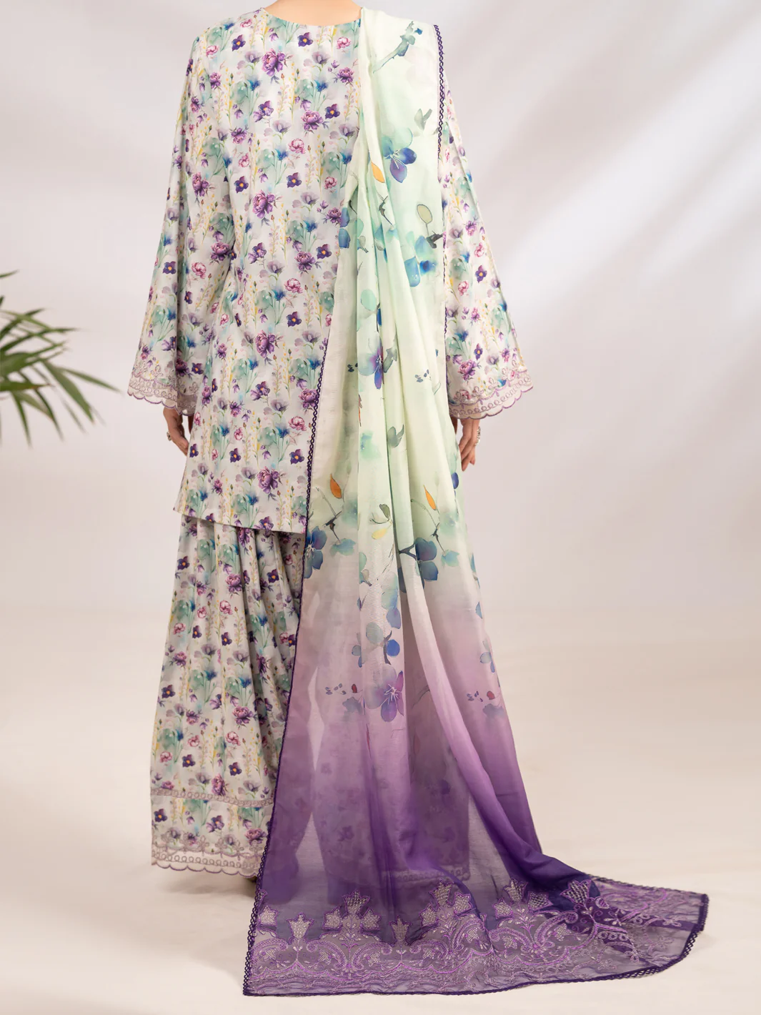 LIGHT GREEN LAWN 3PC STITCHED | ALP-3PS-2361/S FB-2361A - Image 3