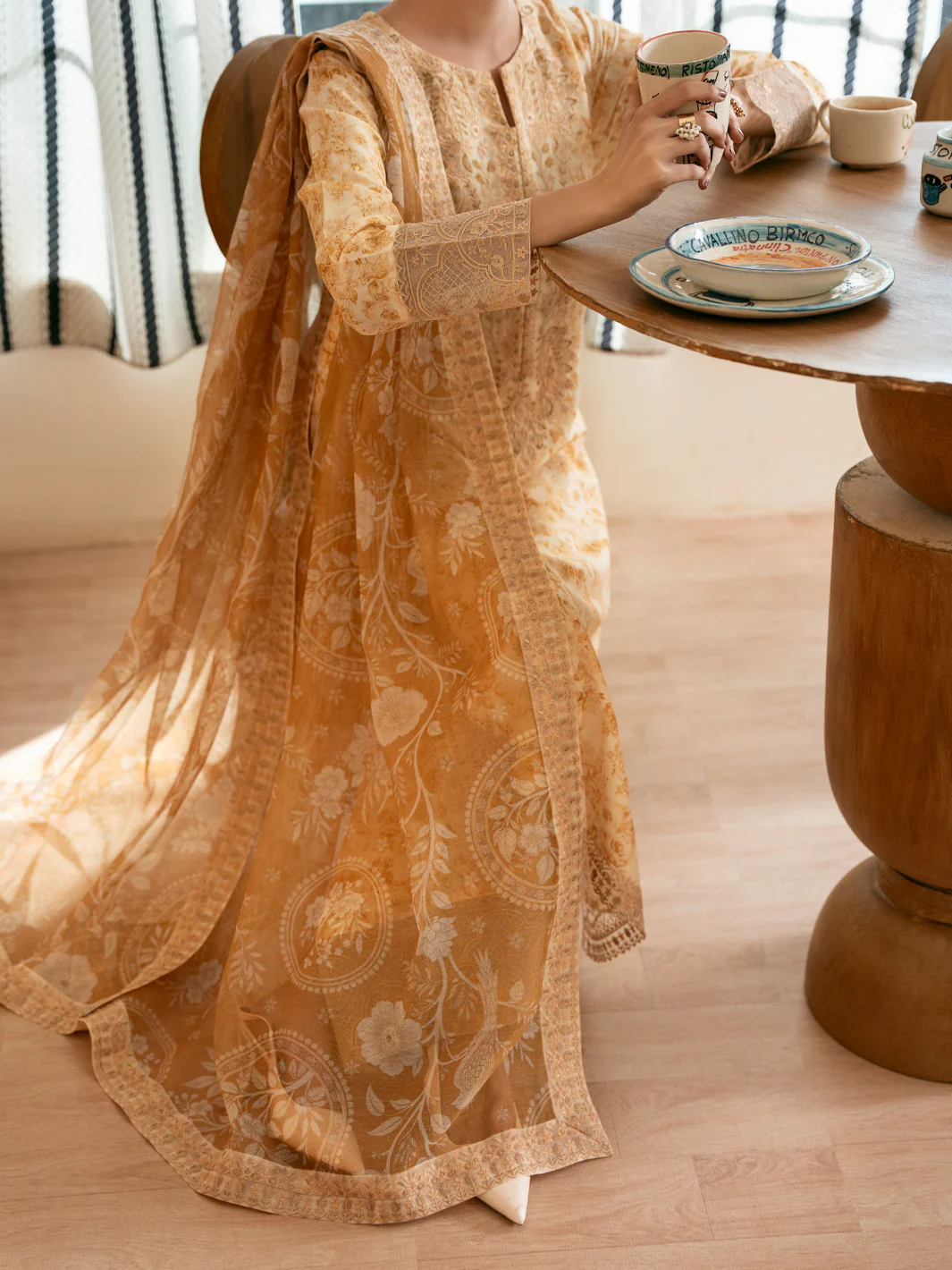 OFF WHITE POLY-LAWN 3PC STITCHED | ALP-3PS-2363/S FB-2363A - Image 3