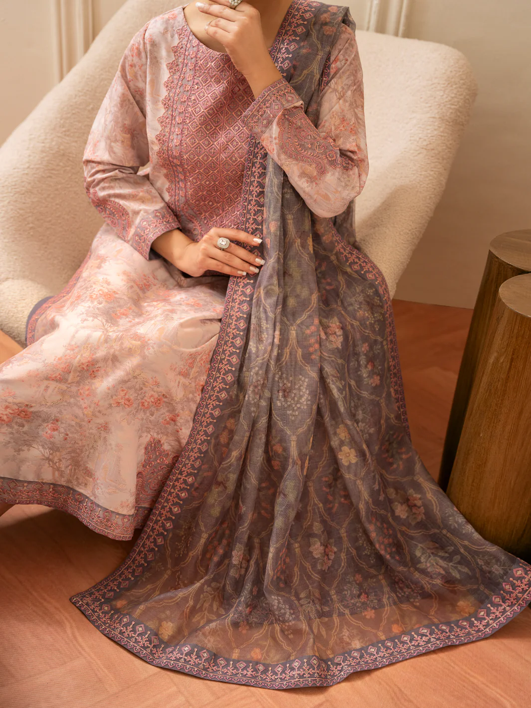 LIGHT PINK 3PC STITCHED | ALP-3PS-2364/S FB-2364A - Image 4