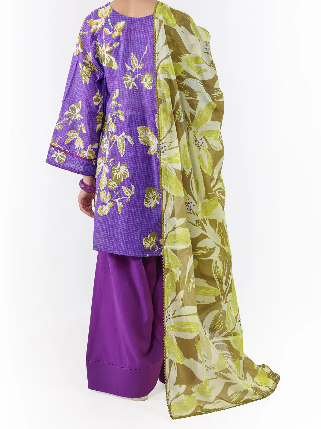 PURPLE LAWN 3PC UNSTITCHED | ALP-3PS-2389 FB-2389A - Image 3