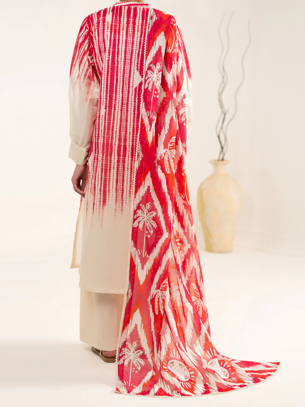 PINK LAWN 3PC UNSTITCHED | ALP-3PS-2390 FB-2390A - Image 3