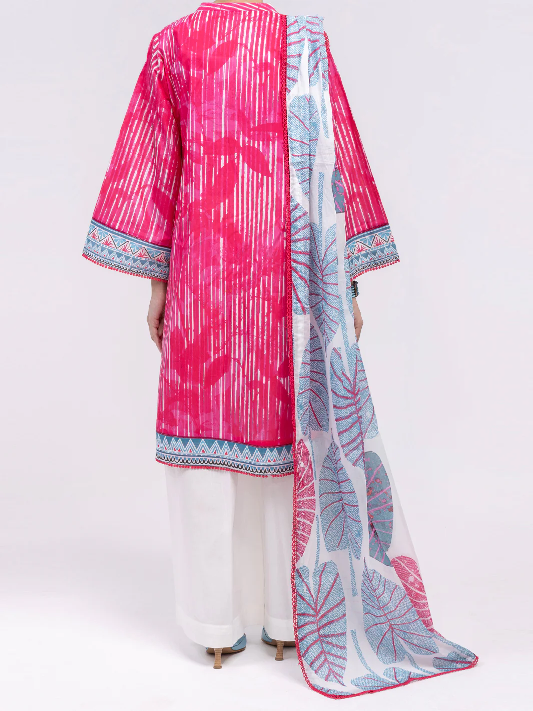 PINK LAWN 3PC UNSTITCHED | ALP-3PS-2391 FB-2391A - Image 3