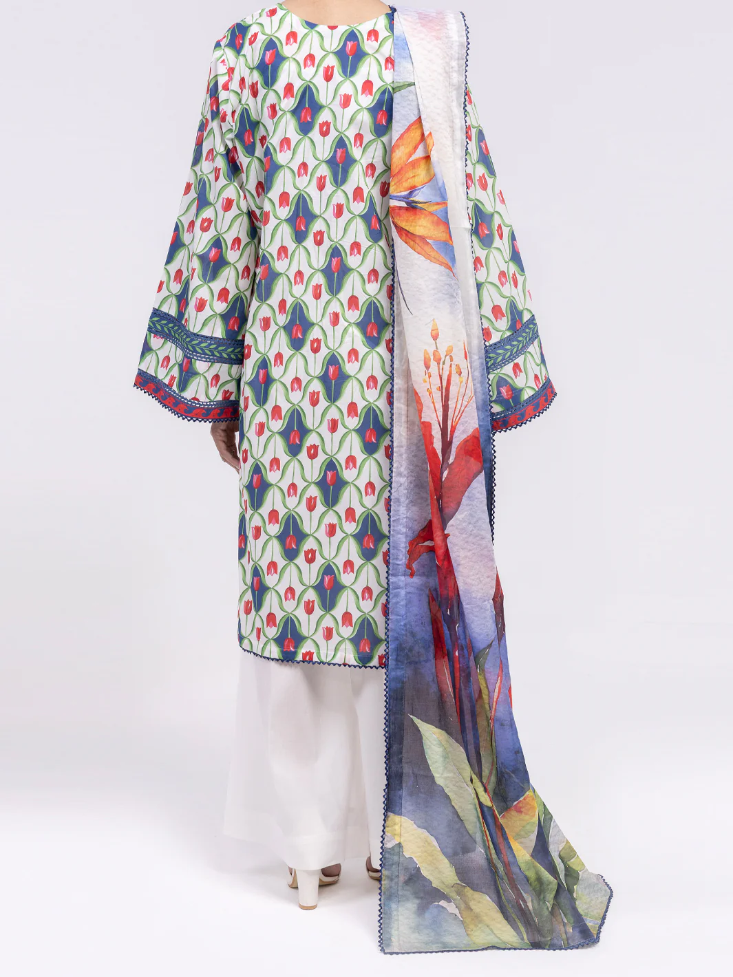 BLUE LAWN 3PC UNSTITCHED | ALP-3PS-2395FB-2395A - Image 3