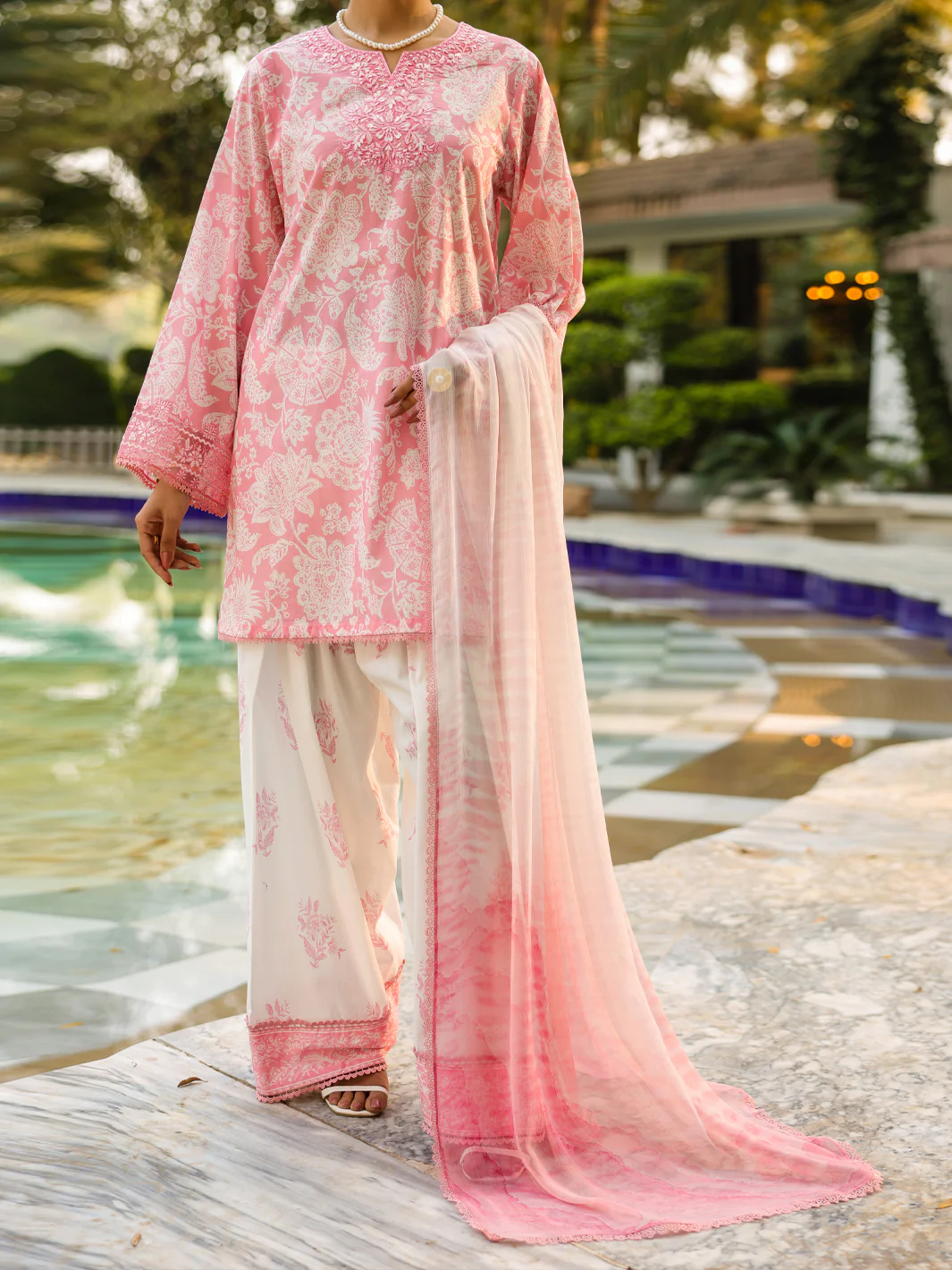 PINK LAWN 3PC UNSTITCHED | ALP-3PS-2405 FB-2405A - Image 3