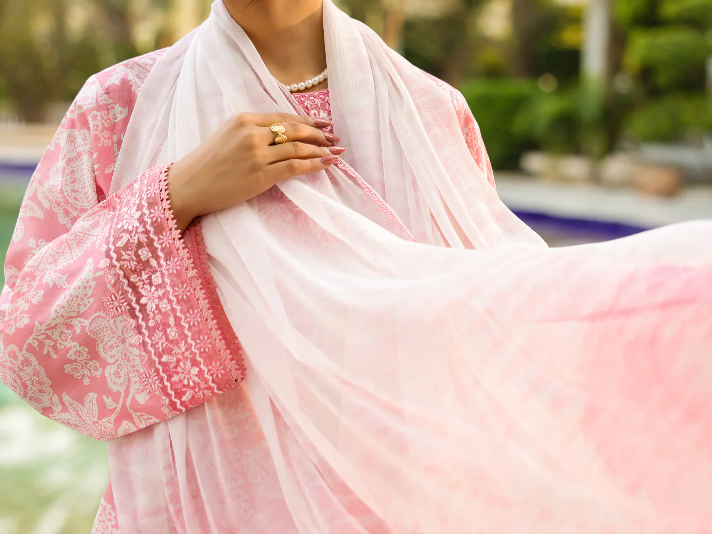 PINK LAWN 3PC UNSTITCHED | ALP-3PS-2405 FB-2405A - Image 4