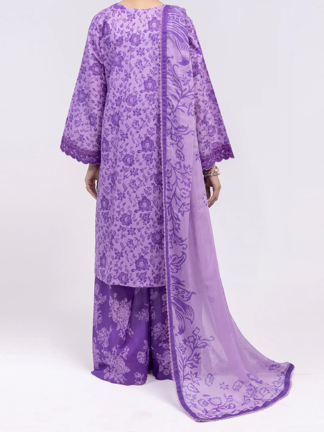 PURPLE LAWN 3PC UNSTITCHED | ALP-3PS-2407 FB-2407A - Image 3