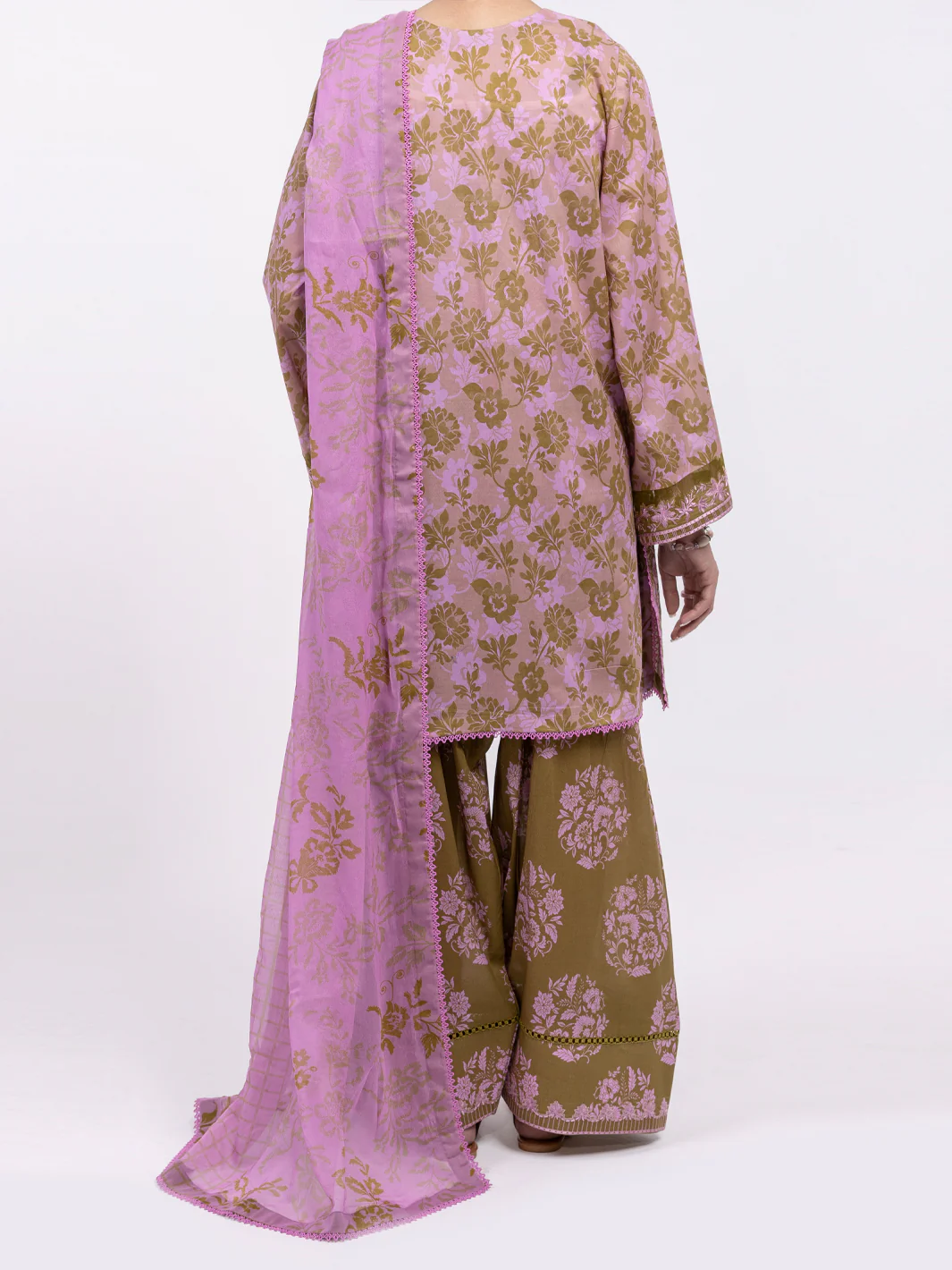 PINK LAWN 3PC UNSTITCHED | ALP-3PS-2409 FB-2409A - Image 3
