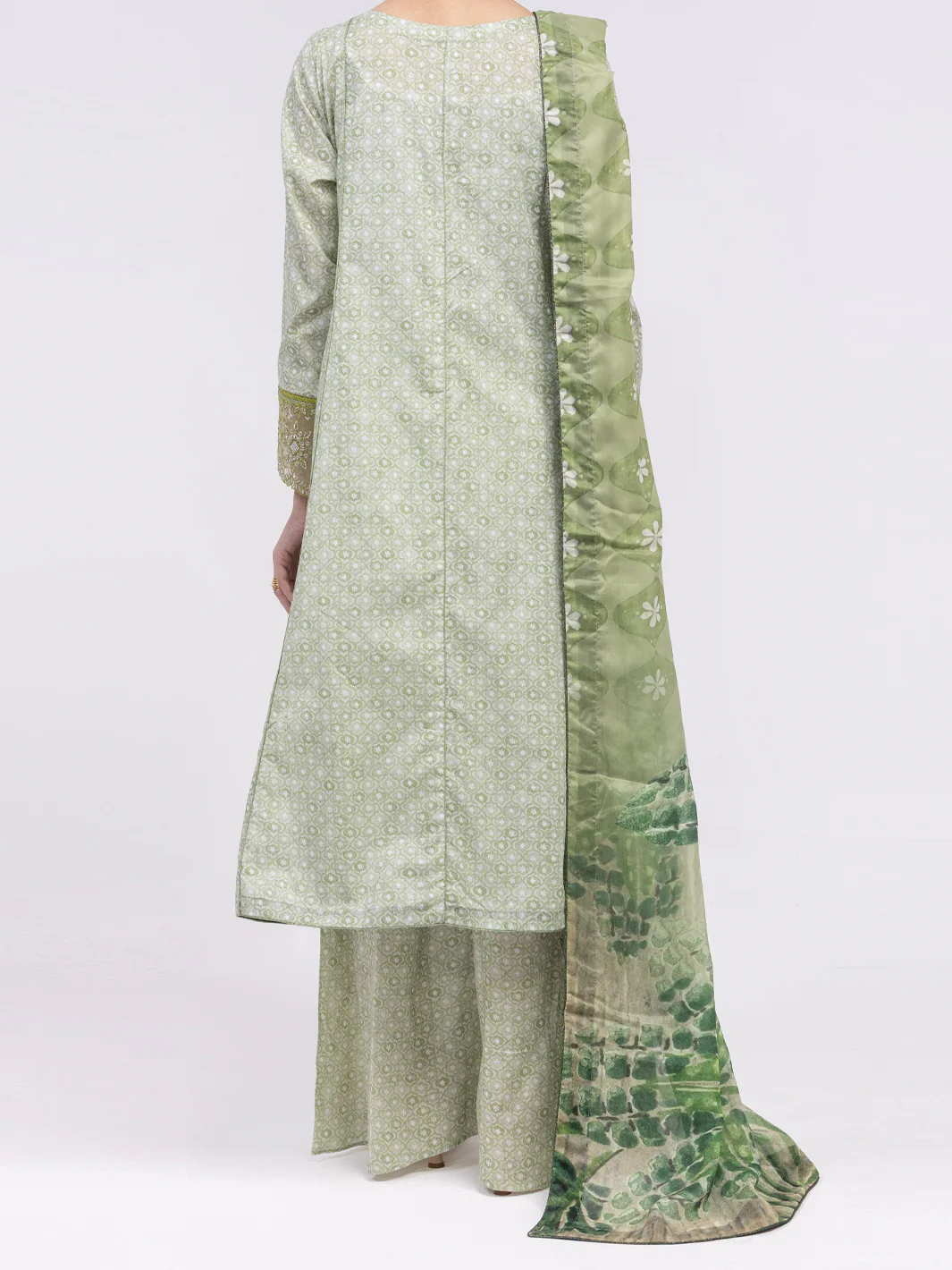 LIGHT GREEN LAWN 3PC UNSTITCHED | ALP-3PS-2425 FB-2425A - Image 3