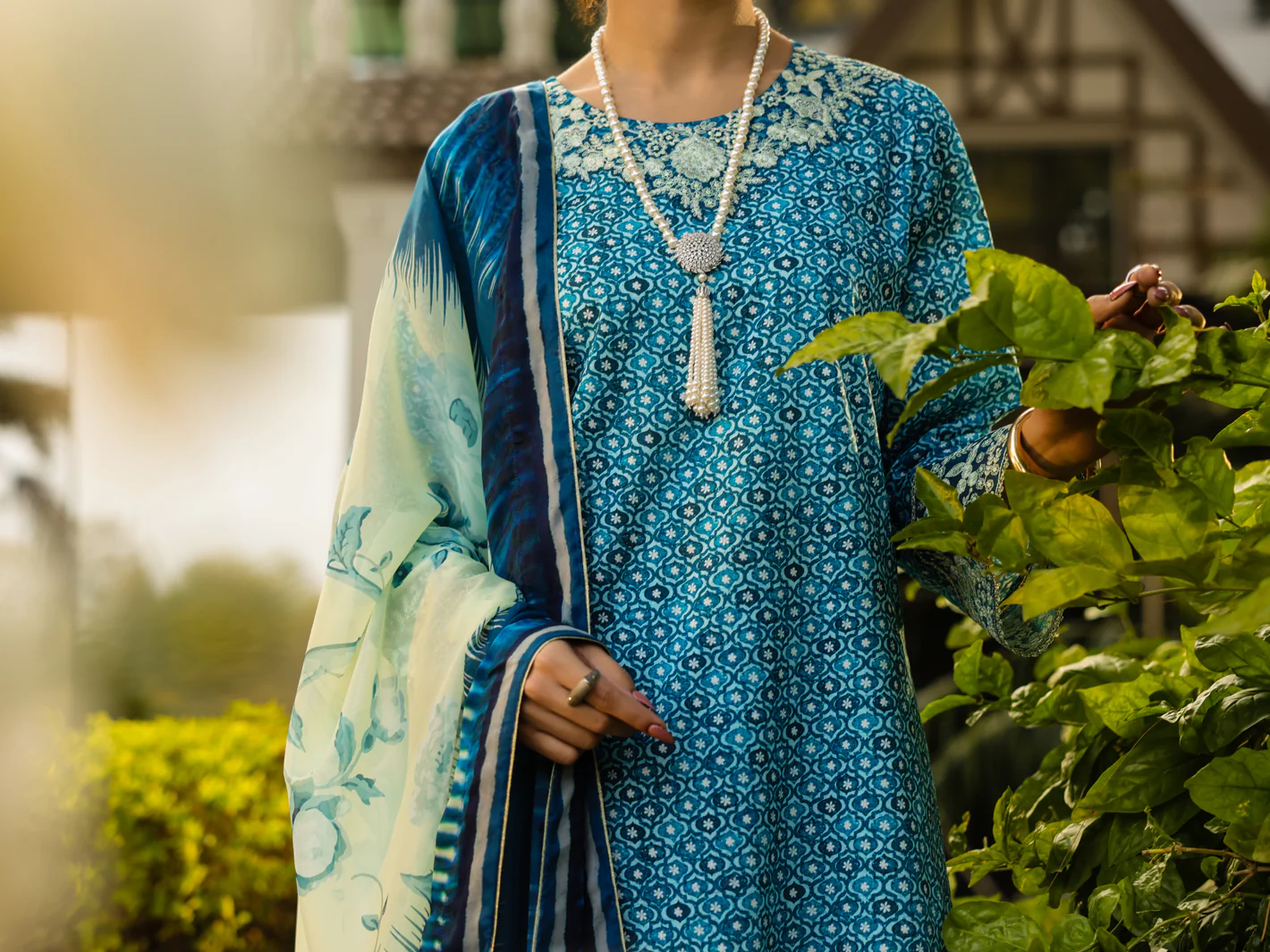 BLUE LAWN 3PC UNSTITCHED | ALP-3PS-2426 FB-2426A - Image 4
