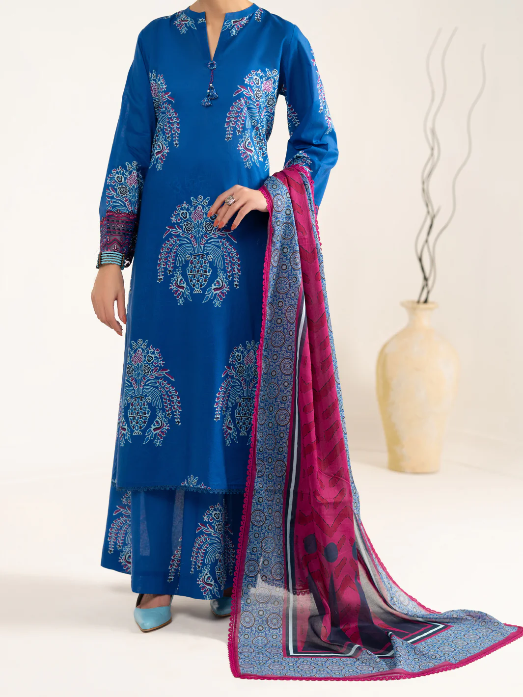 BLUE LAWN 3PC UNSTITCHED | ALP-3PS-2428 FB-2428A - Image 4