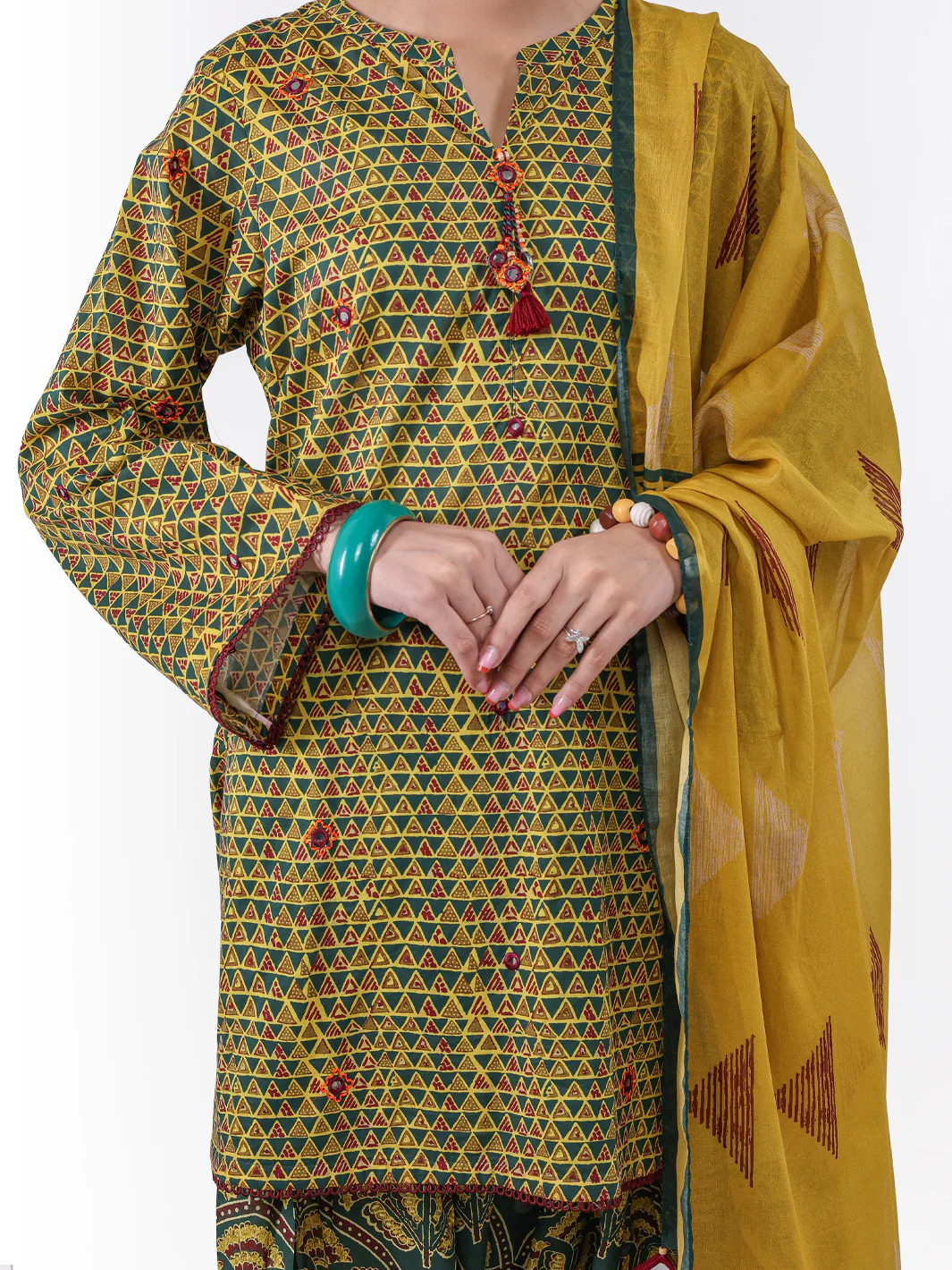 GREEN LAWN 3PC UNSTITCHED | ALP-3PS-2429 FB-2429A - Image 2