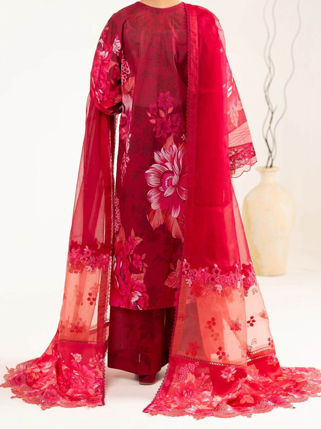 MAROON LAWN 3PC UNSTITCHED | ALP-3PS-2445 FB-2445A - Image 3