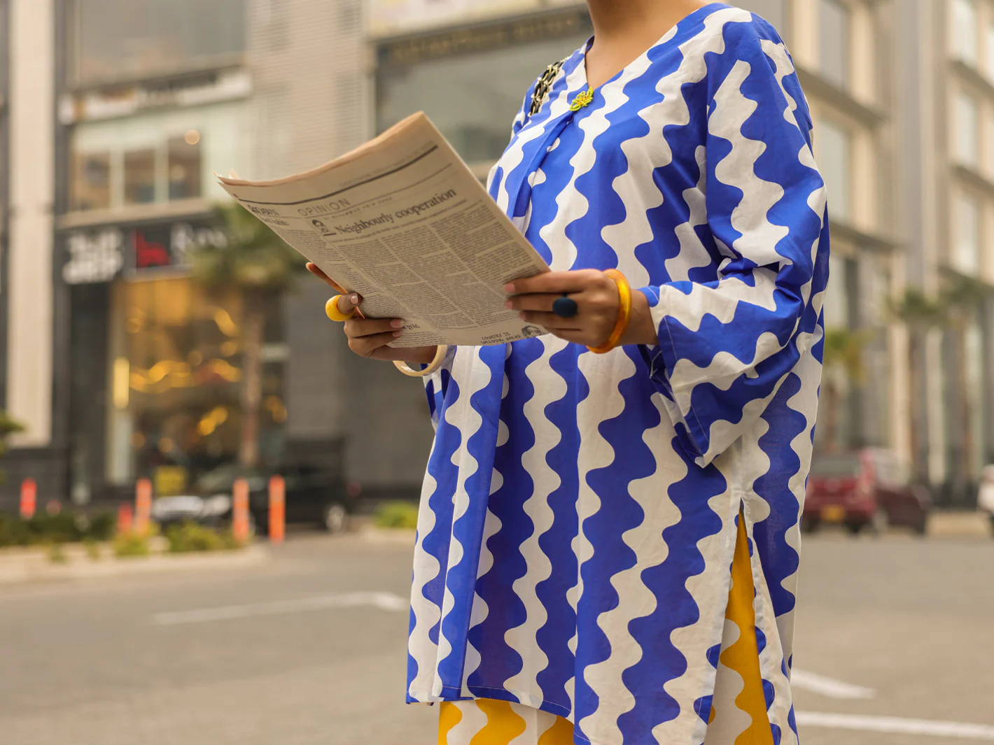 BLUE LAWN KURTI | ALP-SLK-2542/FB-2542A - Image 4