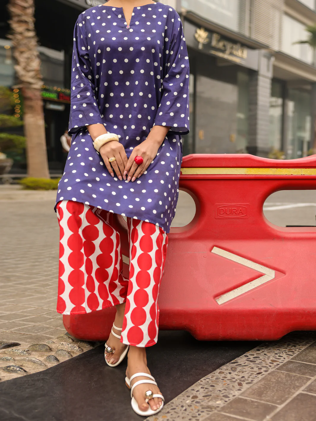 BLUE LAWN KURTI | ALP-SLK-2546/FB-2546A - Image 3