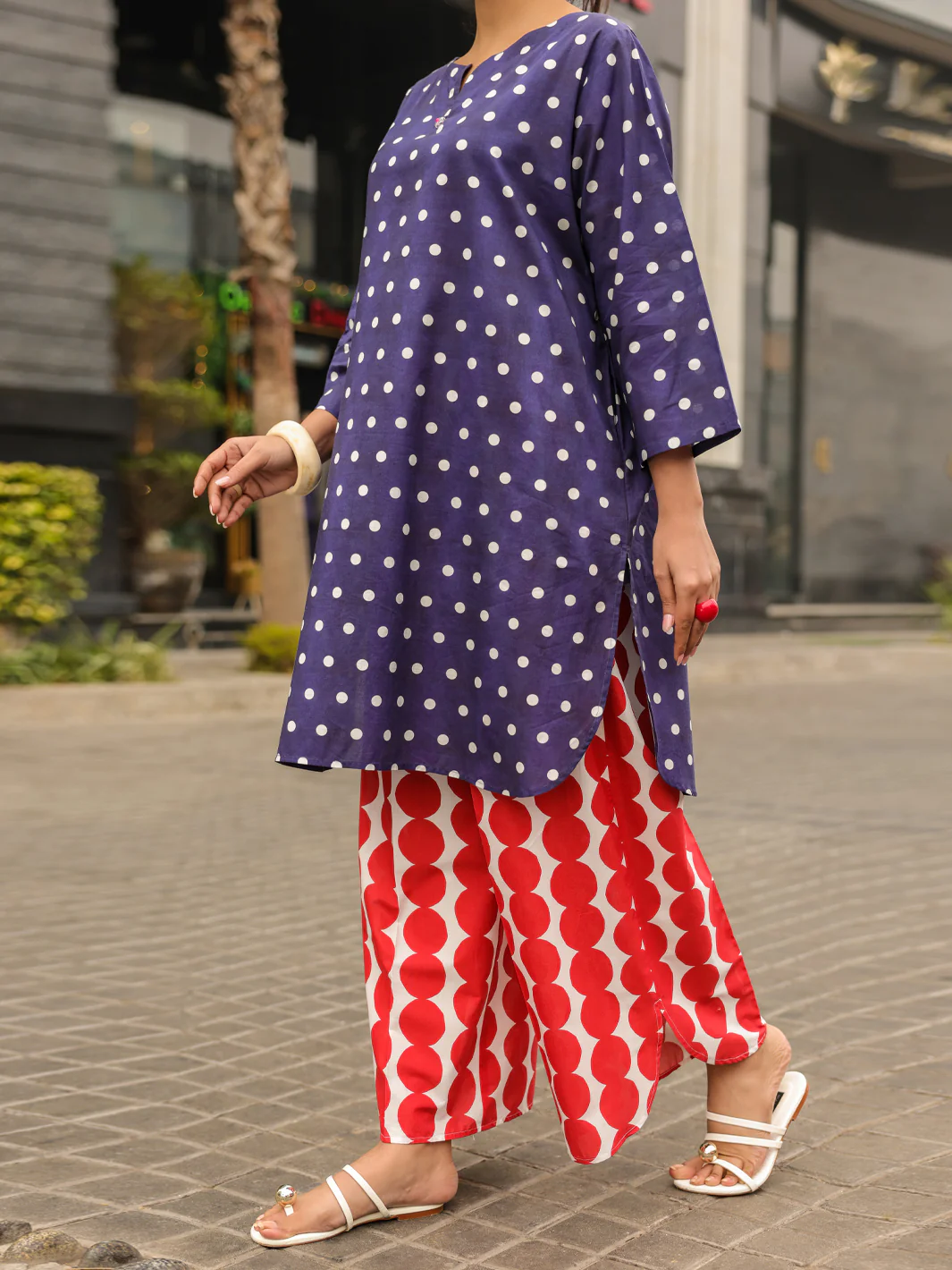 BLUE LAWN KURTI | ALP-SLK-2546/FB-2546A - Image 5