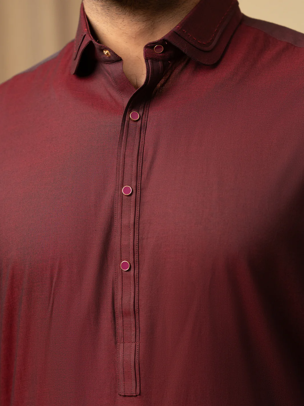 MAROON COTTON KAMEEZ SHALWAR | ALWA-KS-591/AM-6344E - Image 4